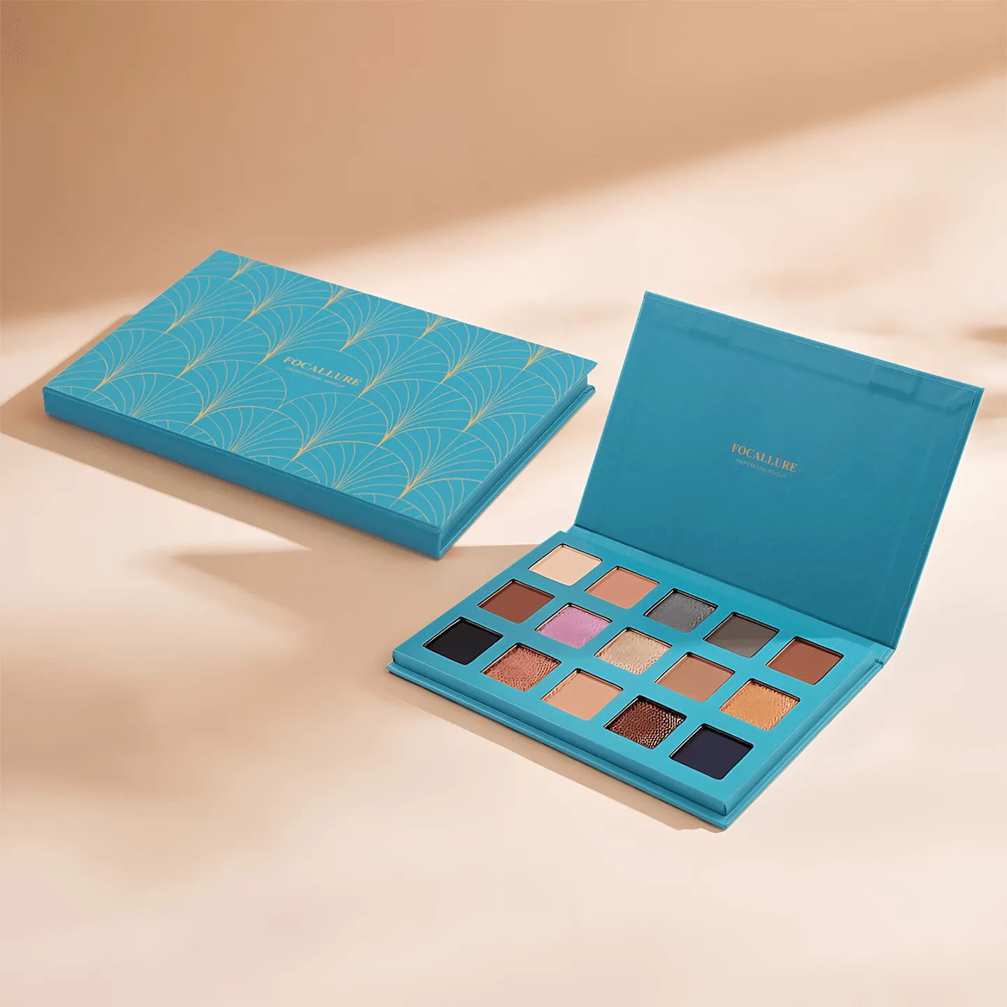 Blue Printed Pattern Eye Shadow Cosmetic Packaging Box