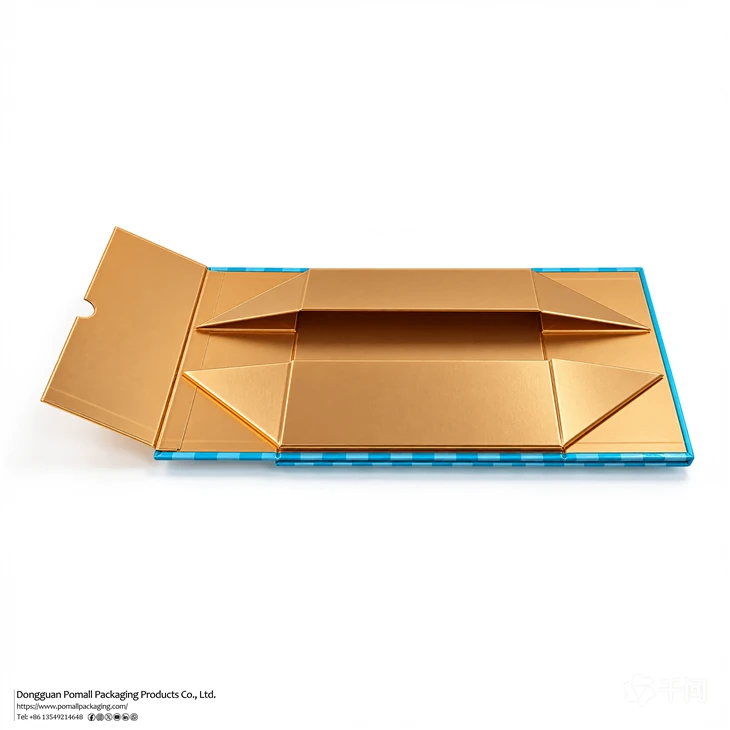 Blue Striped Magnetic Foldable Apparel Gift Box factory