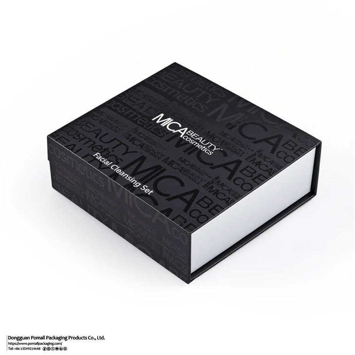 Elegant Black And White Skincare Gift Box factory