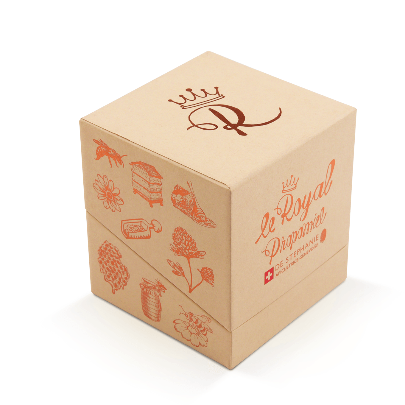Food Box Made Of Kraft Paper With A Gold Embossed Finish high quality