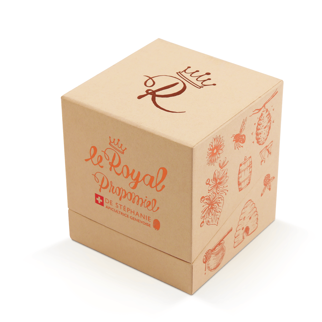 Food Box Made Of Kraft Paper With A Gold Embossed Finish suppliers