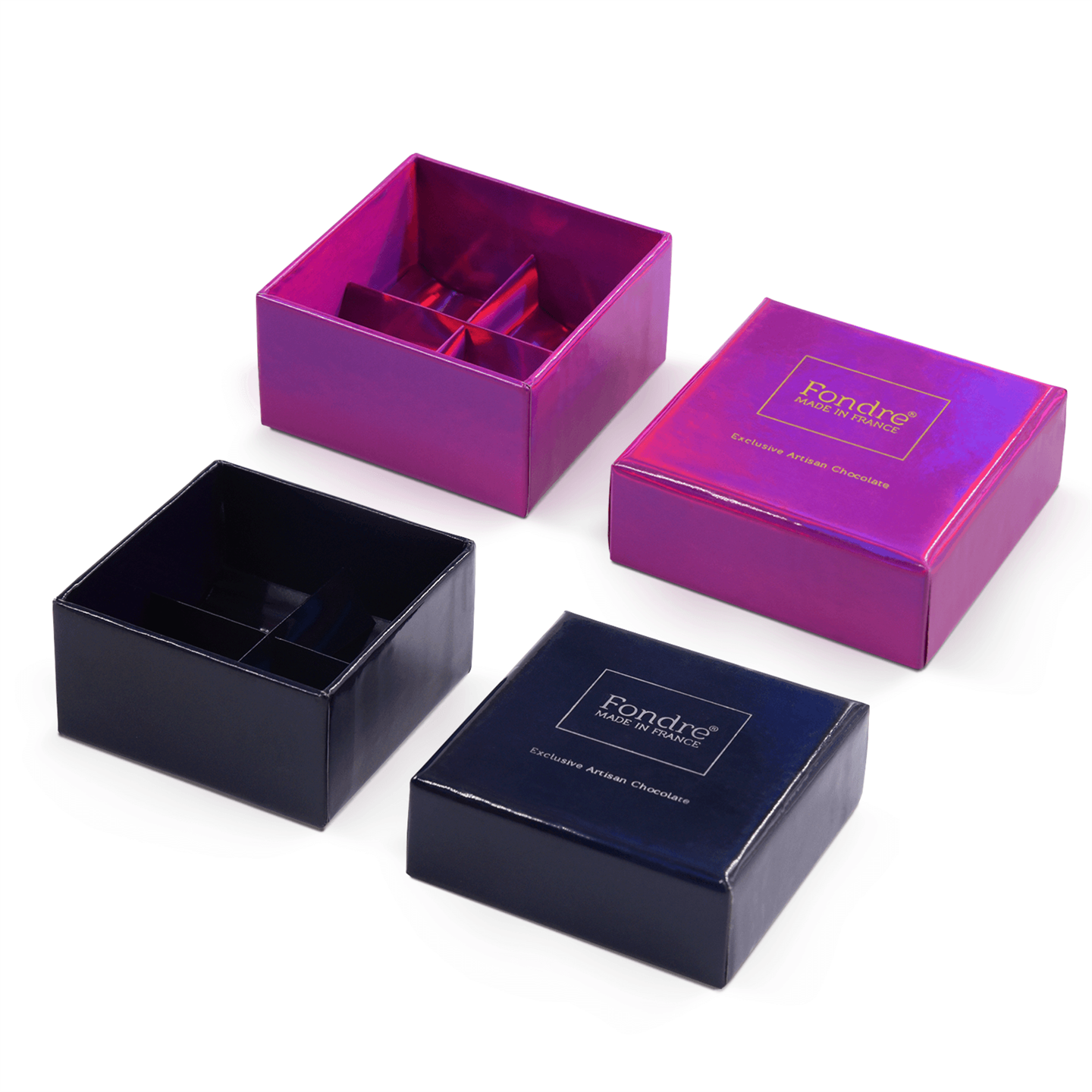 Laser-etched Gradient Colorful Top And Base Cover Chocolate Gift Box best
