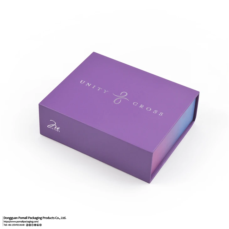 Luxury Gradient Rigid Jewelry Box With Velvet Pouch high quality