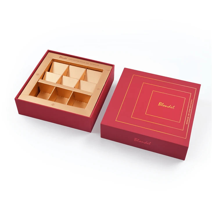 Printing Services Red Luxury Chocolate Paper Gift Box price