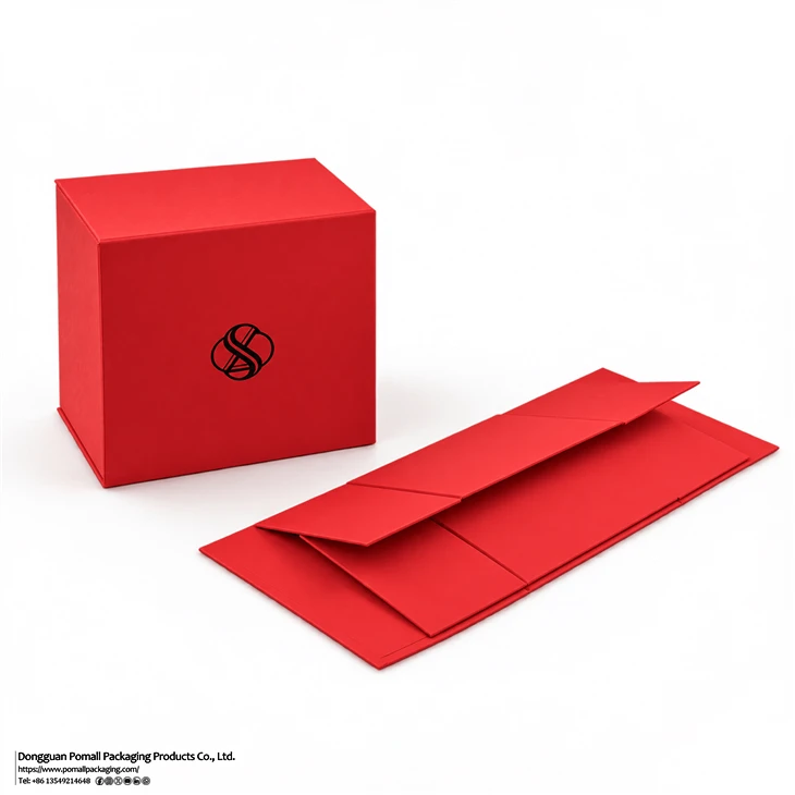 Red Foldable Apparel Gift Box high quality