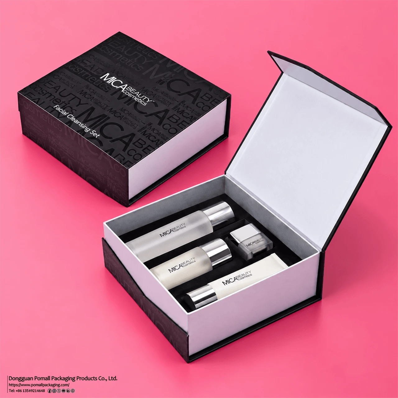 Elegant Black And White Skincare Gift Box