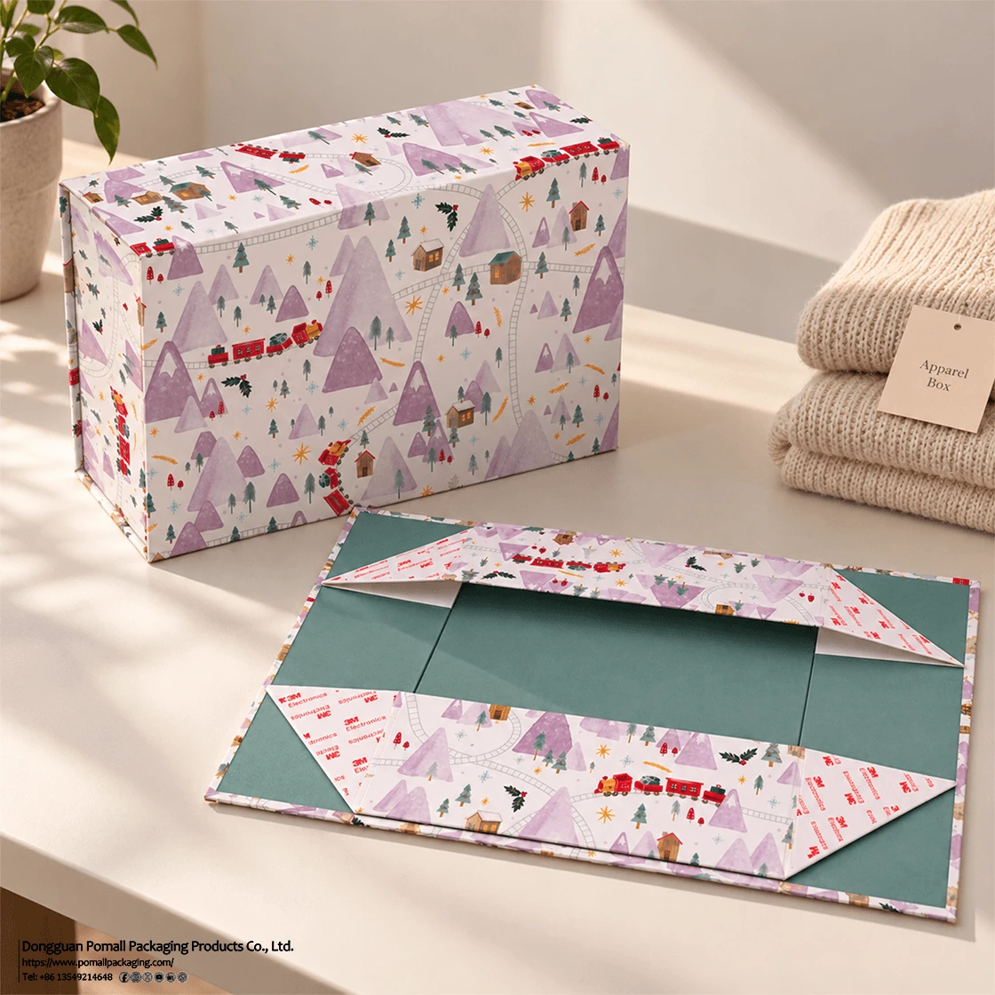 Printed Foldable Apparel Gift Box