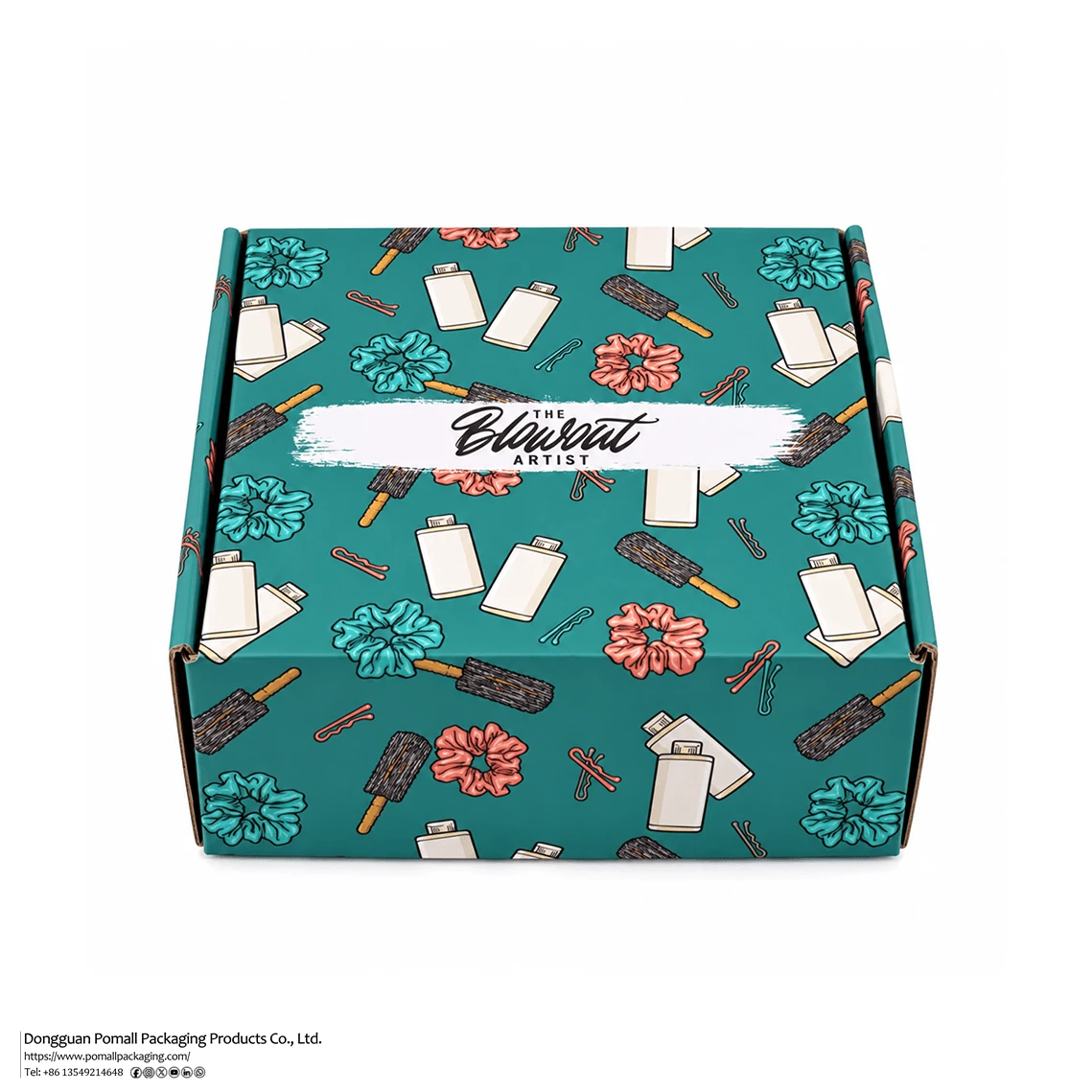Corrugated cosmetic box with colorful printed design Corrugated cosmetic box with colorful printed design
