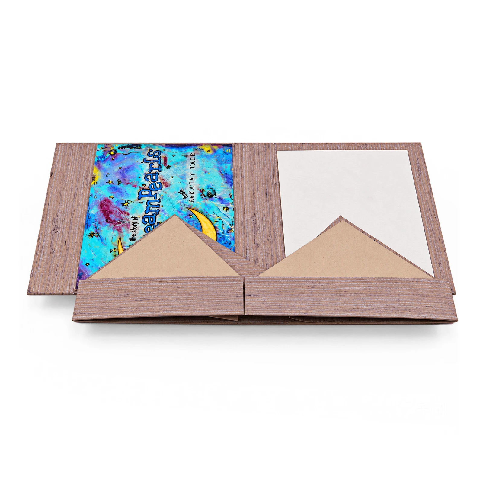 Fairy tale gift box with wood grain design Fairy tale gift box with wood grain design