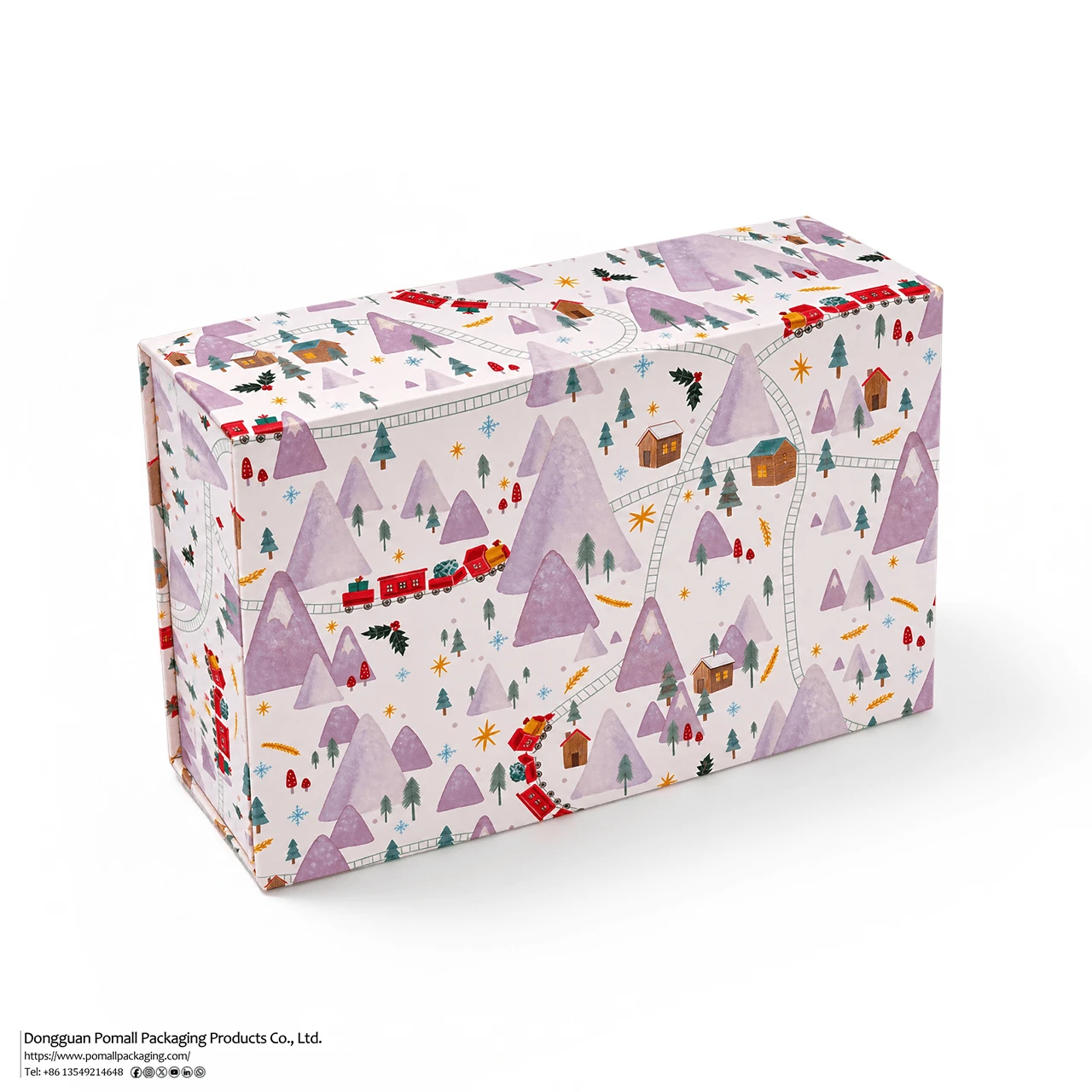 Printed foldable apparel gift box with flat-packed structure Printed foldable apparel gift box with flat-packed structure