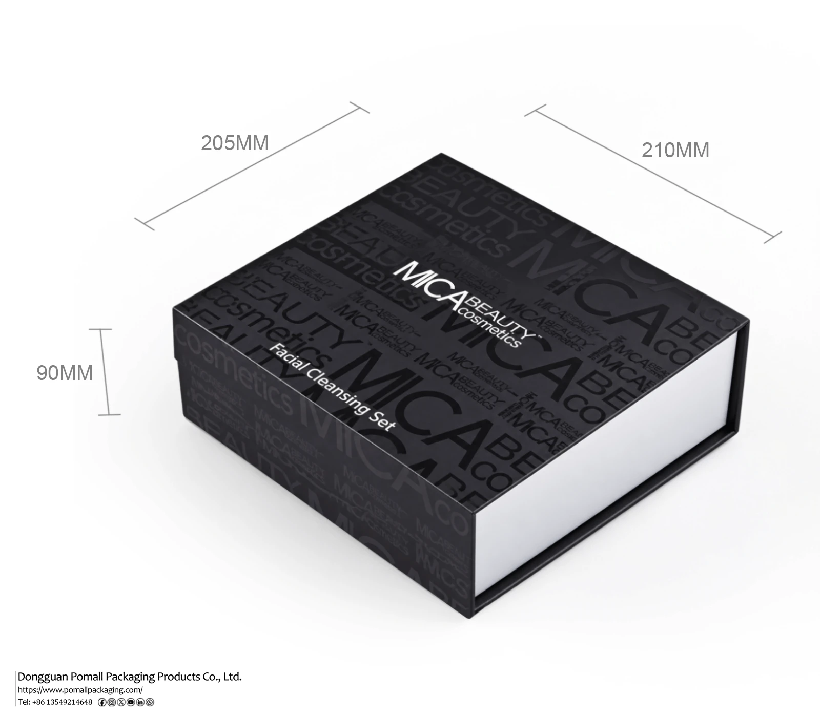 Black and white skincare gift box dimensions Black and white skincare gift box dimensions