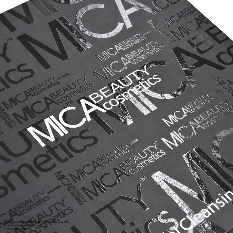 Black rigid skincare packaging box with minimalist typography design Black rigid skincare packaging box with minimalist typography design