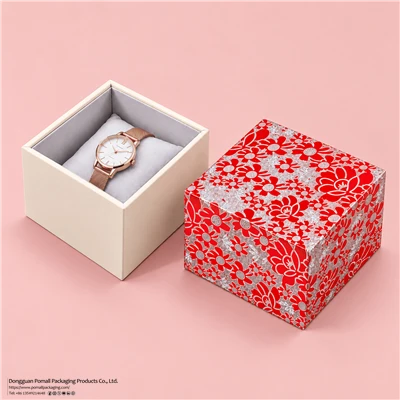 Floral Pattern Rigid Watch Gift Box